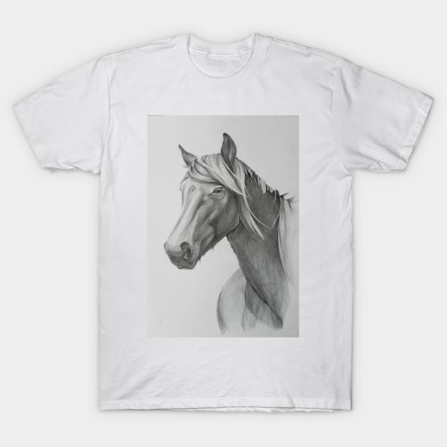 Horse portrait T-Shirt by hicksi7